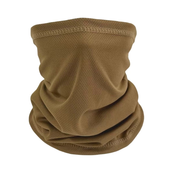 Unisex Summer Neck Gaiter Mesh Sun Protection Cooling Face Mask Neck Scarf Thin Breathable Bandana for Cycling Fishing 1 PC Khaki One Size