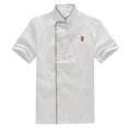 thumbnail image 1 of Unisex Summer Short-sleeved Chef Uniform Basical Chef Tops Catering Shirt for Bakery Hotel Restaurant - Size XL (White), 1 of 7