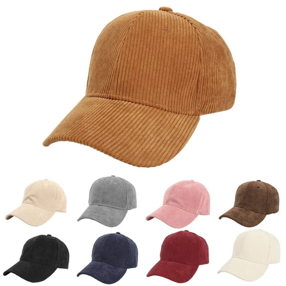 Unisex Summer Solid Corduroy Baseball Cap Visor For Men Women