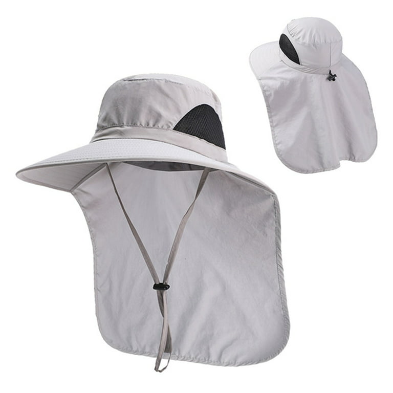 Summer Brim Sun Block Climbing Bucket Hat Outdoor Fishing Hats