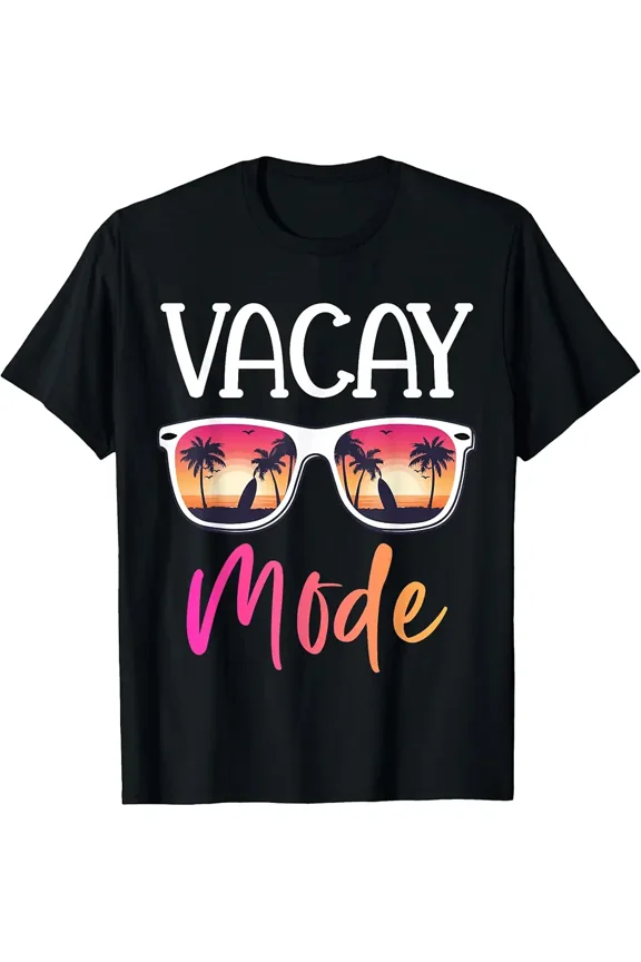 Unisex Summer Vacation Vacay Mode Sunglasses Graphic T-Shirt