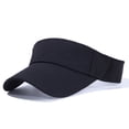 thumbnail image 1 of Unisex Sun Hat Athletic Running Sun Visor Hat, Quick Dry Monochrome Sports Cap for Golf Tennis and Outdoor Fitness 1 Pc Black, 1 of 4