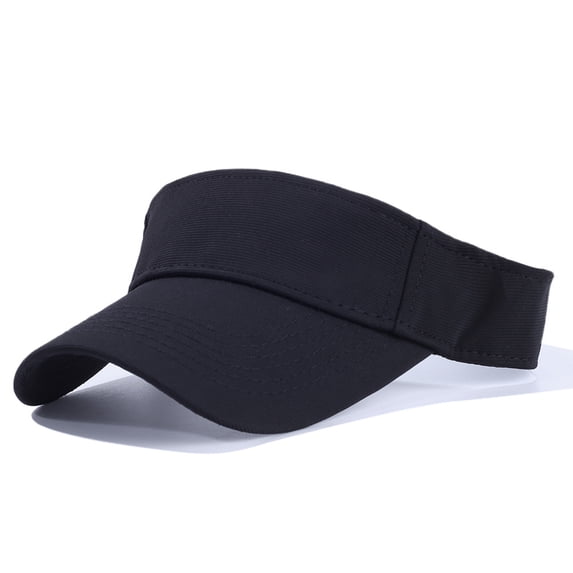 Unisex Sun Hat Athletic Running Sun Visor Hat, Quick Dry Monochrome Sports Cap for Golf Tennis and Outdoor Fitness 1 Pc Black