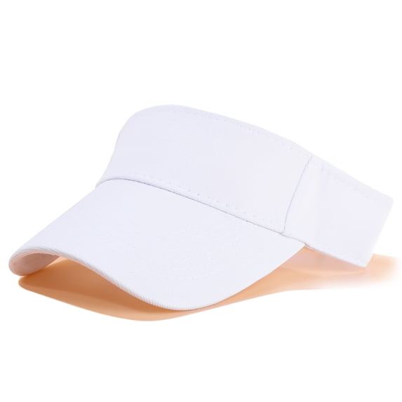 Unisex Sun Hat Athletic Running Sun Visor Hat, Quick Dry Monochrome Sports Cap for Golf Tennis and Outdoor Fitness 1 Pc White