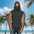 thumbnail image 1 of Unisex Sun Protective Hoodie with Face Mask, UPF Sleeveless Top for Men and Women, Ice Silk Outdoor Shirt for Fishing Hiking Running, 1 of 8