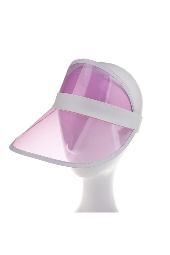Unisex Sun Visors Hats Plastic Clear Cap Candy Color Transparent Tourist Visor Cap Colorful Poker Hat Golf Tennis Beach Headwear for Women Men
