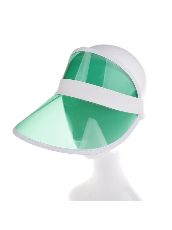 Unisex Sun Visors Hats Plastic Clear Cap Candy Color Transparent Tourist Visor Cap Colorful Poker Hat Golf Tennis Beach Headwear for Women Men