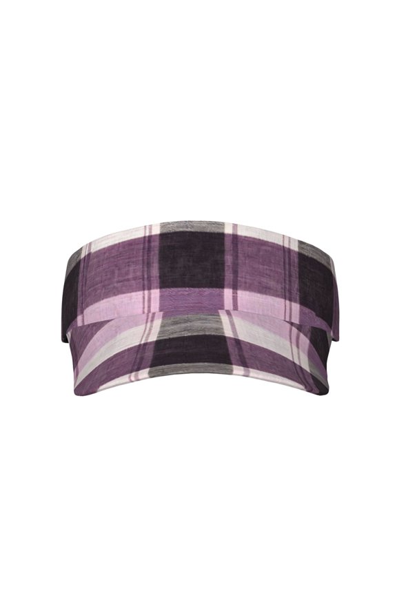 This Unisex Sunshade Open-Top Hat Features An Open-Top Design That Is Not Stuffy And Has A Curved Eave Lavenderblush Buffalo Plaid Check Tartan Scotland_3