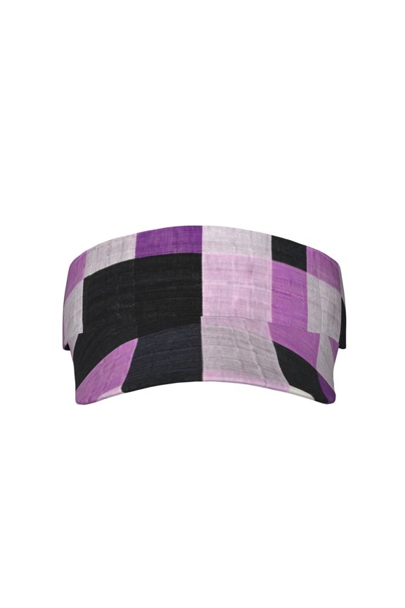 This Unisex Sunshade Open-Top Hat Features An Open-Top Design That Is Not Stuffy And Has A Curved Eave Lavenderblush Buffalo Plaid Check Tartan Scotland_4