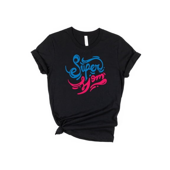 Unisex Super Mom Hero Mother Day Birthday T-Shirt Cotton Graphic Tee-All Size S-5Xl
