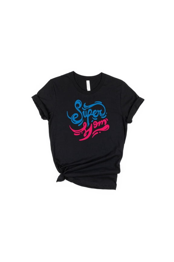 Unisex Super Mom Hero Mother Day Birthday T-Shirt Cotton Graphic Tee-All Size S-5Xl