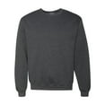 thumbnail image 1 of Unisex Super Sweats Nublend Crewneck Sweatshirt, 50/50 Cotton/Polyester Long Sleeve Fleece Winter Sweater (Black-Heather , M), 1 of 8