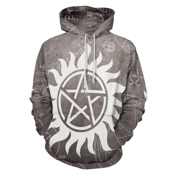 Unisex Supernatural Hoodies 3D Printed Pullover Hooded Sweatshirt with Pocket for Mens Womens