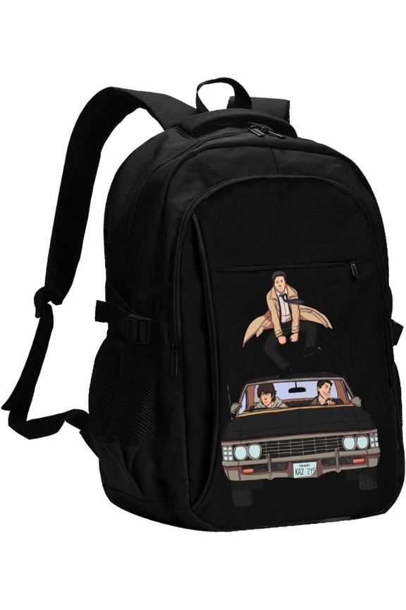 Unisex Supernatural Large Capacity Casual Busienss USB Charging Port Travel Backpack Schoolbag Bookbags Rucksack Gifts-2