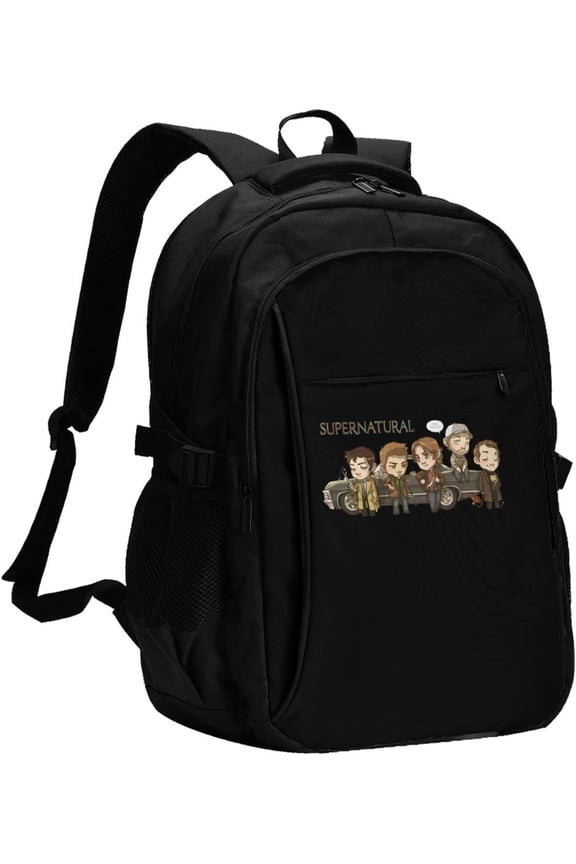 Unisex Supernatural Large Capacity Casual Busienss USB Charging Port Travel Backpack Schoolbag Bookbags Rucksack Gifts-3