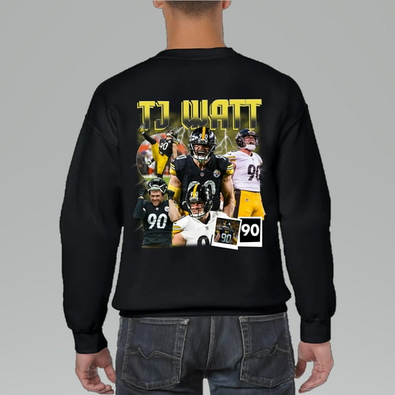 Unisex Sweatshirt Vintage 90S Graphic Style Tj Watt Sweatshirt for Men and Women, S-4XL