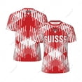 thumbnail image 1 of Unisex Switzerland Suisse Flag 3D Printed T-shirt Fans Mesh tshirt For Running Bike Soccer Tennis Fitness Sports Exclusive, 1 of 11