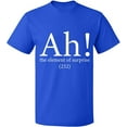 thumbnail image 1 of Unisex T-Shirt, Ah The Element of Surprise, Slim Fit, Short Sleeve Sweater - Royal Blue Medium, 1 of 2