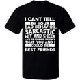 thumbnail image 1 of Unisex T-Shirt, Bad Behavior Sarcastic, Slim Fit, Short Sleeve Sweater - Black Large, 1 of 2