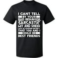thumbnail image 1 of Unisex T-Shirt, Bad Behavior Sarcastic, Slim Fit, Short Sleeve Sweater - Dark Heather 3X-Large, 1 of 2