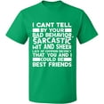 thumbnail image 1 of Unisex T-Shirt, Bad Behavior Sarcastic, Slim Fit, Short Sleeve Sweater - Irish Green Medium, 1 of 2