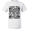 thumbnail image 1 of Unisex T-Shirt, Bad Behavior Sarcastic, Slim Fit, Short Sleeve Sweater - White 2X-Large, 1 of 2
