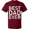 thumbnail image 1 of Unisex T-Shirt, Best Dad Ever, Slim Fit, Short Sleeve Sweater - Cardinal Red Large, 1 of 2