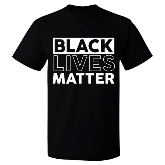 Unisex T-Shirt, Black Lives Matter, Slim Fit, Short Sleeve Sweater - Black Small