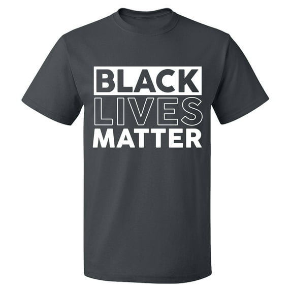 Unisex T-Shirt, Black Lives Matter, Slim Fit, Short Sleeve Sweater - Charcoal Small