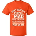 thumbnail image 1 of Unisex T-Shirt, Don't Make Old People, Slim Fit, Short Sleeve Sweater - Orange 2X-Large, 1 of 2