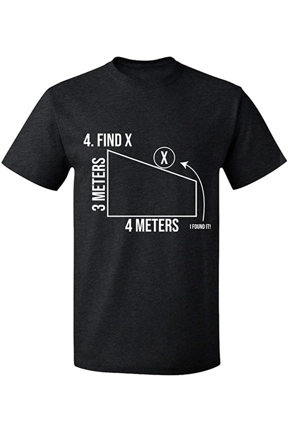 Unisex T-Shirt, Find X Found It Math, Slim Fit, Short Sleeve Sweater - Dark Heather Small