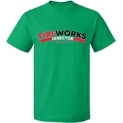 Unisex T-Shirt, Fire Work Director, Slim Fit, Short Sleeve Sweater - Irish Green Medium