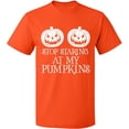 thumbnail image 1 of Unisex T-Shirt, Halloween Starting Pumkins, Slim Fit, Short Sleeve Sweater - Orange Large, 1 of 2
