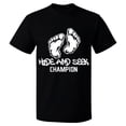 thumbnail image 1 of Unisex T-Shirt, Hide And Seek Champion, Slim Fit, Short Sleeve Sweater - Black Small, 1 of 2
