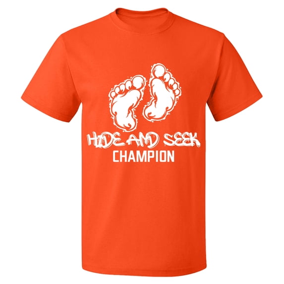 Unisex T-Shirt, Hide And Seek Champion, Slim Fit, Short Sleeve Sweater - Orange X-Large