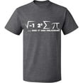 thumbnail image 1 of Unisex T-Shirt, I Ate Some Pi Day It Was Delicious Math, Slim Fit, Short Sleeve Sweater - Graphite Heather Medium, 1 of 2