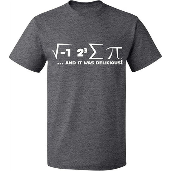 Unisex T-Shirt, I Ate Some Pi Day It Was Delicious Math, Slim Fit, Short Sleeve Sweater - Graphite Heather Medium