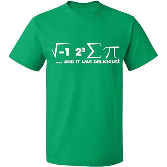 Unisex T-Shirt, I Ate Some Pi Day It Was Delicious Math, Slim Fit, Short Sleeve Sweater - Irish Green 2X-Large