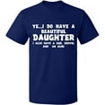thumbnail image 1 of Unisex T-Shirt, I Do Have a Beautiful Daughter, Slim Fit, Short Sleeve Sweater - Orange Small, 1 of 2