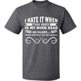 thumbnail image 1 of Unisex T-Shirt, I Hate This Voice In My Head, Slim Fit, Short Sleeve Sweater - Graphite Heather Small, 1 of 2