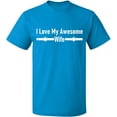 thumbnail image 1 of Unisex T-Shirt, I Love My Awesome Wife, Slim Fit, Short Sleeve Sweater - Sapphire Small, 1 of 2