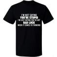thumbnail image 1 of Unisex T-Shirt, I'm Not Saying You're Stupid, Slim Fit, Short Sleeve Sweater - Black Small, 1 of 2