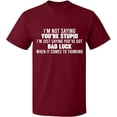 thumbnail image 1 of Unisex T-Shirt, I'm Not Saying You're Stupid, Slim Fit, Short Sleeve Sweater - Cardinal Red 2X-Large, 1 of 2