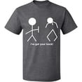 thumbnail image 1 of Unisex T-Shirt, I've Got Your Back, Slim Fit, Short Sleeve Sweater - Graphite Heather Small, 1 of 2