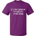 thumbnail image 1 of Unisex T-Shirt, If I Can't Bring My Dog, Slim Fit, Short Sleeve Sweater - Purple 2X-Large, 1 of 2