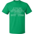 thumbnail image 1 of Unisex T-Shirt, If You Can Read This, Slim Fit, Short Sleeve Sweater - Irish Green Small, 1 of 2