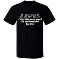 thumbnail image 1 of Unisex T-Shirt, If You Could Read My Mind, Slim Fit, Short Sleeve Sweater - Black Small, 1 of 2