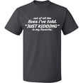 thumbnail image 1 of Unisex T-Shirt, If You Could Read My Mind, Slim Fit, Short Sleeve Sweater - Charcoal 3X-Large, 1 of 2