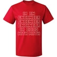 thumbnail image 1 of Unisex T-Shirt, Im An Enganeer Good With Math, Slim Fit, Short Sleeve Sweater - Red 2X-Large, 1 of 2