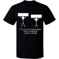 thumbnail image 1 of Unisex T-Shirt, It's All Fun And Games, Slim Fit, Short Sleeve Sweater - Black Small, 1 of 2